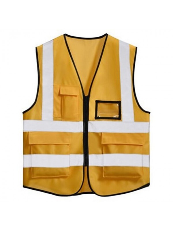 Women's Men's Hunting Gilet Work Vest Safety Vest Outdoor Ventilation Wearable Reflective Strips Comfortable Summer Solid Colored Cotton Polyester Yellow Red Dark Green #8521718