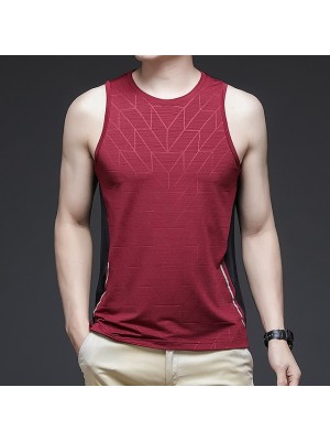 Men's T shirt Hiking Tee shirt Sleeveless Vest / Gilet Tee Tshirt Top Outdoor Quick Dry Lightweight Breathable Sweat wicking Autumn / Fall Spring Summer Elastane Black Burgundy Grey Fishing Climbing #8566966