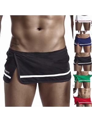 SEOBEAN? Men's Sports Underwear Running Shorts Sports & Outdoor Skirt Underwear Briefs Stripe-Trim Running Jogging Training Quick Dry Breathable Soft Sport Stripes White Black Red Grey Green Dark Blue #7982319