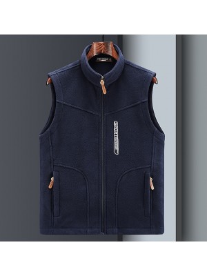 Men's Fishing Vest Hiking Fleece Vest Winter Outdoor Thermal Warm Windproof Fleece Lining Lightweight Outerwear Jacket Trench Coat Skiing Fishing Climbing Black Dark Gray Army Green Dark Blue #8809661