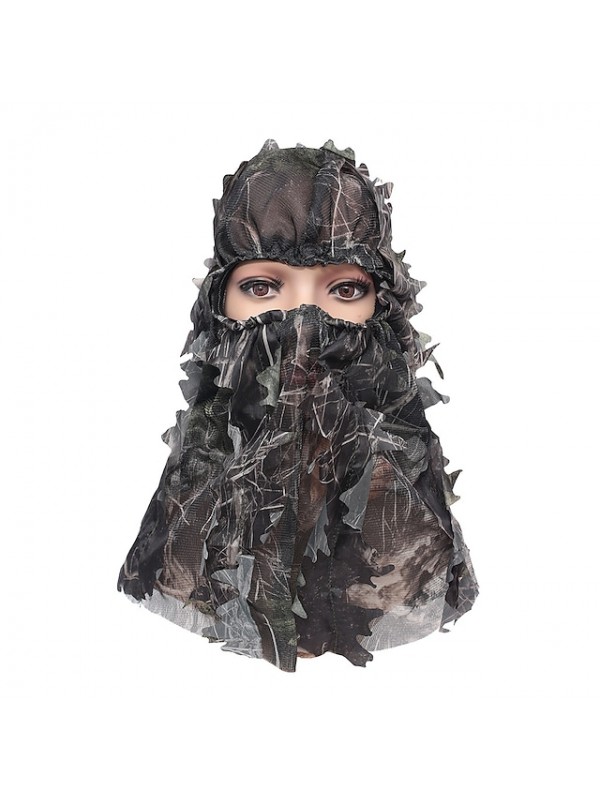 3d camouflage thin breathable hoods leaf stereo camouflage hunting mask hat balaclava woodland full face mask #8403246