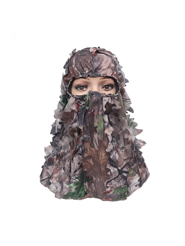 3d camouflage thin breathable hoods leaf stereo camouflage hunting mask hat balaclava woodland full face mask #8403246