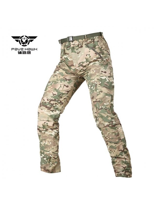 Men's Work Pants Hiking Cargo Pants Camouflage Hunting Pants Ripstop Windproof Multi-Pockets Breathable Spring Summer Camo / Camouflage Bottoms for Hunting Hiking Military / Tactical ACU Color CP #8994530