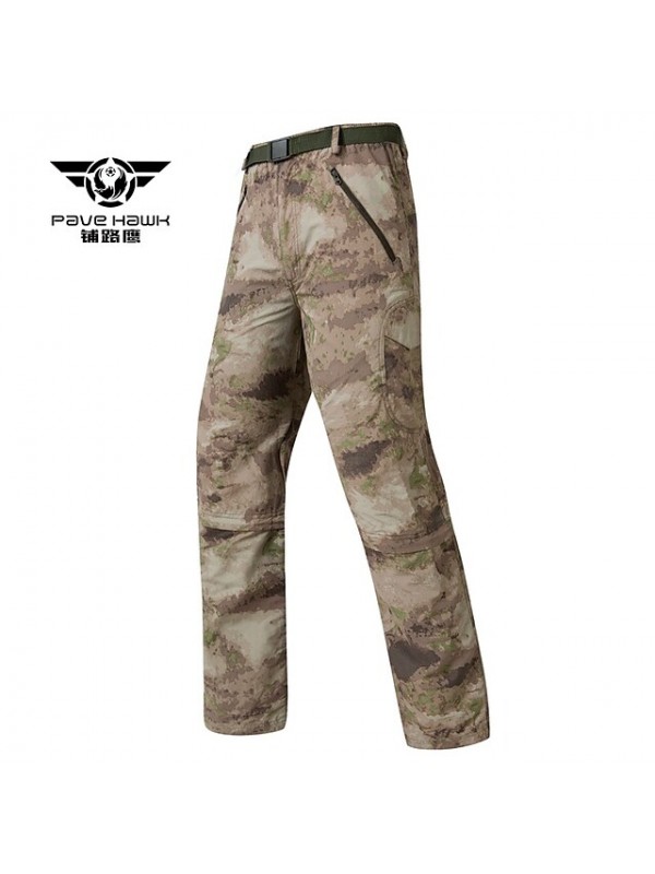 Men's Work Pants Hiking Cargo Pants Camouflage Hunting Pants Ripstop Windproof Multi-Pockets Breathable Spring Summer Camo / Camouflage Bottoms for Hunting Hiking Military / Tactical ACU Color CP #8994530