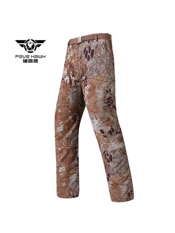 Men's Work Pants Hiking Cargo Pants Camouflage Hunting Pants Ripstop Windproof Multi-Pockets Breathable Spring Summer Camo / Camouflage Bottoms for Hunting Hiking Military / Tactical ACU Color CP #8994530