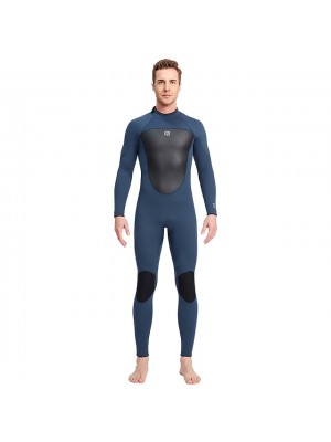 Dive&Sail Men's Full Wetsuit 3mm SCR Neoprene Diving Suit Quick Dry Stretchy Long Sleeve Front Zip - Diving Patchwork Autumn / Fall Spring Summer #8647527