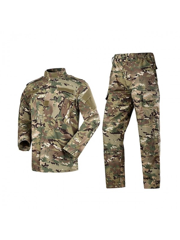 tactical camouflage suit military uniform army combat assault military equipment outdoor hunting fishing suit acu s #8778004