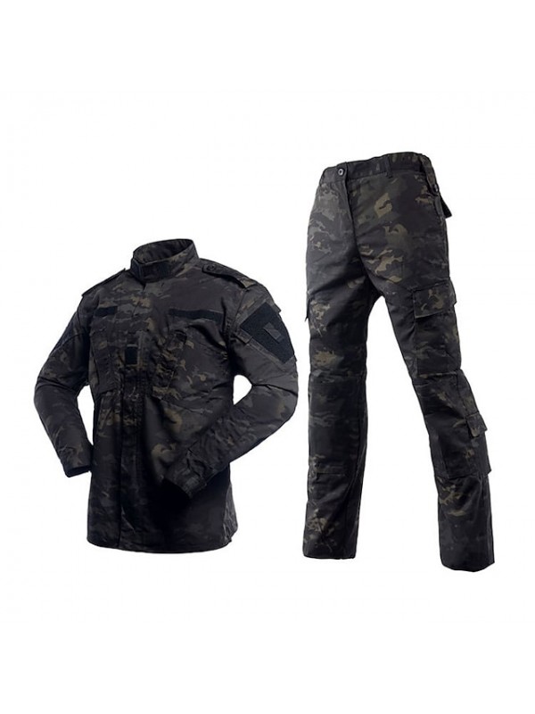 tactical camouflage suit military uniform army combat assault military equipment outdoor hunting fishing suit acu s #8778004