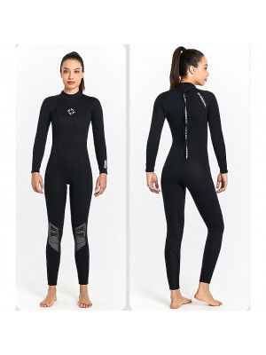 Dive&Sail Women's Full Wetsuit 3mm SCR Neoprene Diving Suit Thermal Warm Windproof Breathable High Elasticity Long Sleeve Full Body Back Zip - Diving Patchwork Autumn / Fall Winter Spring / Summer #9016750