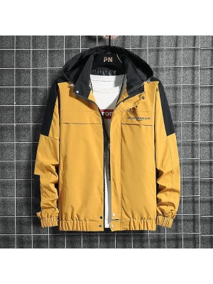 Men's Hiking Jacket Hiking Windbreaker Summer Outdoor Breathable Lightweight Soft Comfortable Outerwear Trench Coat Top Fishing Climbing Running Black Yellow Apricot / Camping / Hiking / Caving #9024403