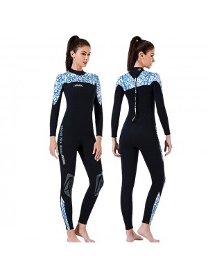 Dive&Sail Women's Full Wetsuit 3mm SCR Neoprene Diving Suit Quick Dry High Elasticity Long Sleeve Back Zip - Swimming Diving Surfing Scuba Patchwork Autumn / Fall Spring Summer #7863702