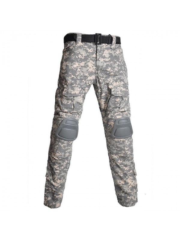 Men's Hiking Cargo Pants Tactical Pants with Knee Pads Ripstop Windproof Multi-Pockets Breathable Fall Winter Camo / Camouflage Cotton Bottoms for Hunting Military / Tactical Training Jungle Python #8487811