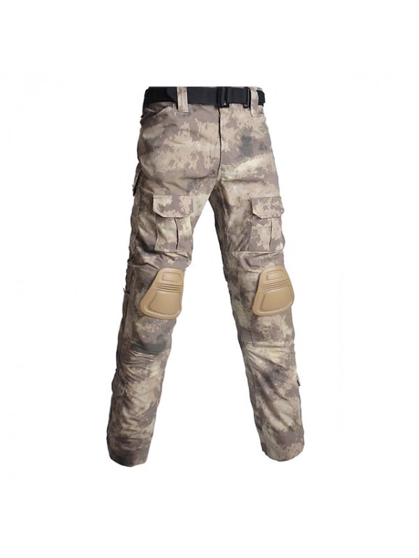 Men's Hiking Cargo Pants Tactical Pants with Knee Pads Ripstop Windproof Multi-Pockets Breathable Fall Winter Camo / Camouflage Cotton Bottoms for Hunting Military / Tactical Training Jungle Python #8487811