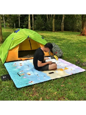 Picnic Pad Beach Blanket Outdoor Camping Portable Moistureproof Multifunctional Foldable for Fishing Climbing Beach Giraffe balloon #8981179