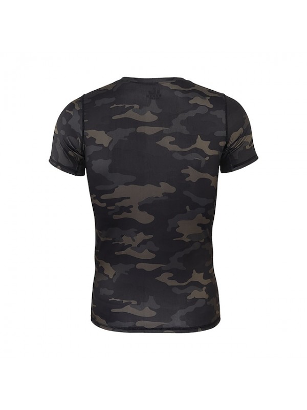 Men's Hiking Tee shirt Hunting T-shirt Tee shirt Camouflage Hunting T-shirt Camo Short Sleeve Outdoor Summer Ultra Light (UL) Quick Dry Breathable Sweat wicking Top Polyester Camping / Hiking Hunting #8519335