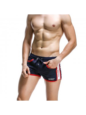 SEOBEAN? Men's Running Shorts Sports & Outdoor Shorts Underwear Shorts Briefs Drawstring Stripe Nylon Summer Fitness Running Jogging Breathable Quick Dry Soft Sport Color Block Black Dark Blue Blue #7910098