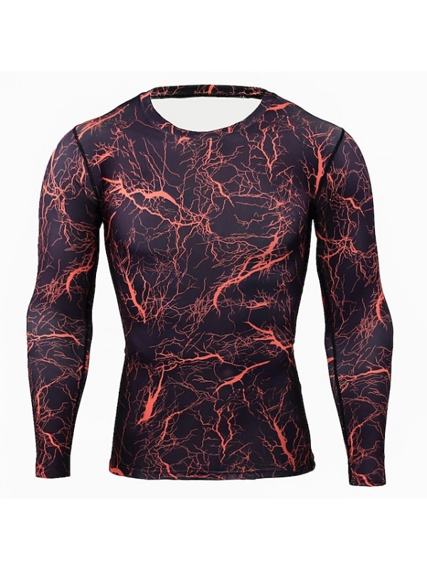 men's long-sleeved t-shirt running sports leisure riding camouflage tights breathable quick-drying t-shirt #9022423