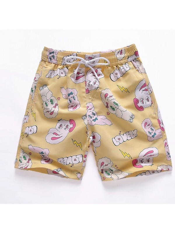 Boys' Swim Shorts Swim Trunks Board Shorts Breathable Quick Dry Stretchy Swimming Surfing Water Sports Floral / Botanical Summer #8782783