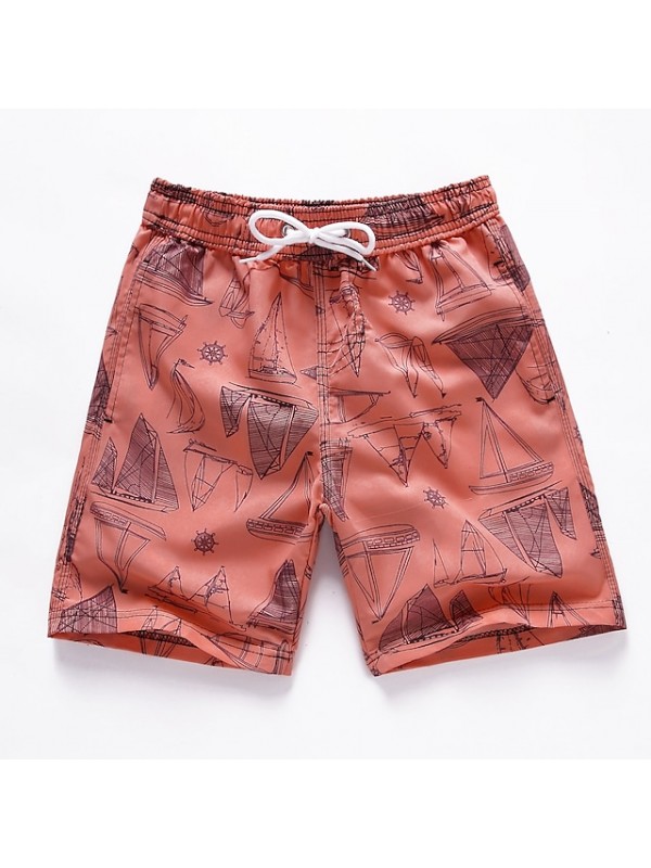 Boys' Swim Shorts Swim Trunks Board Shorts Breathable Quick Dry Stretchy Swimming Surfing Water Sports Floral / Botanical Summer #8782783