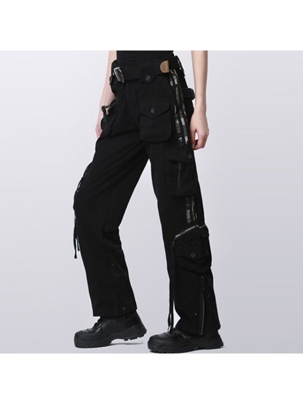 Women's Work Pants Hiking Cargo Pants Tactical Cargo Pants Military Summer Outdoor Breathable Quick Dry Lightweight Multi Pockets Cotton Pants / Trousers Bottoms Iron Gray dark grey camouflage Black #8995919