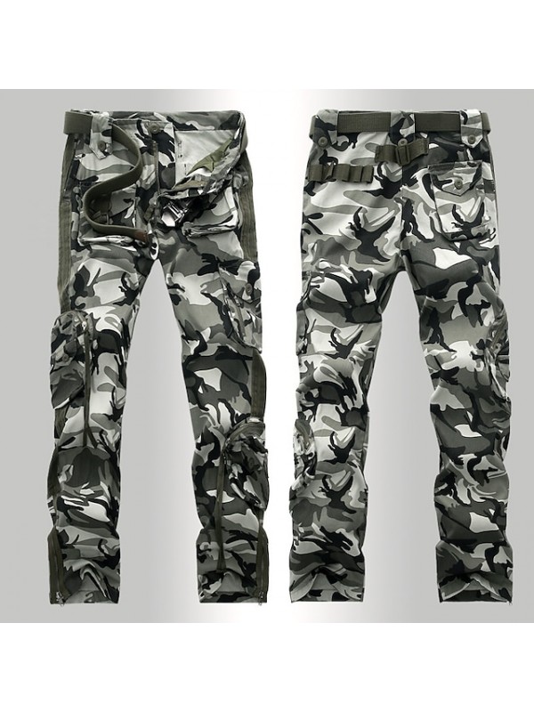 Women's Work Pants Hiking Cargo Pants Tactical Cargo Pants Military Summer Outdoor Breathable Quick Dry Lightweight Multi Pockets Cotton Pants / Trousers Bottoms Iron Gray dark grey camouflage Black #8995919