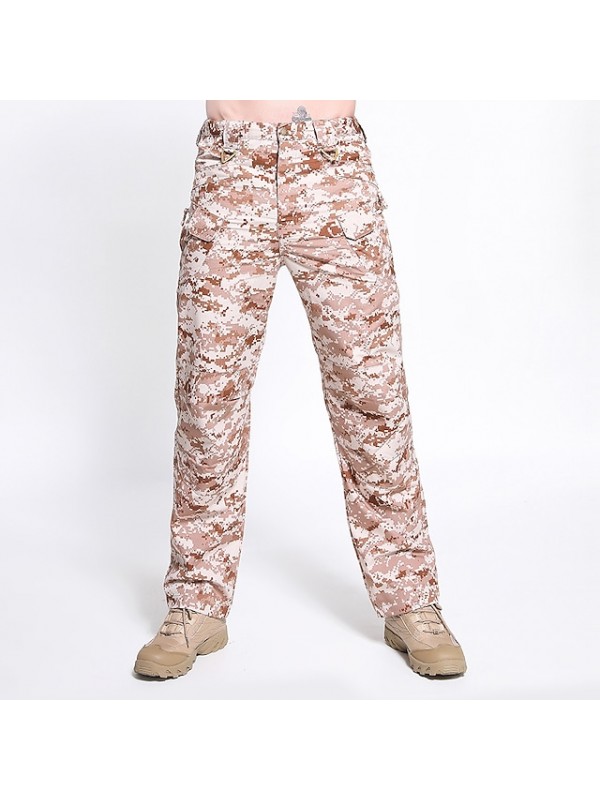 Men's Camouflage Hunting Pants Tactical Cargo Pants Outdoor Autumn / Fall Spring Summer Ripstop Fast Dry Multi-Pockets Breathable Bottoms Polyester Camping / Hiking Hunting Fishing Digital Desert CP #8522074