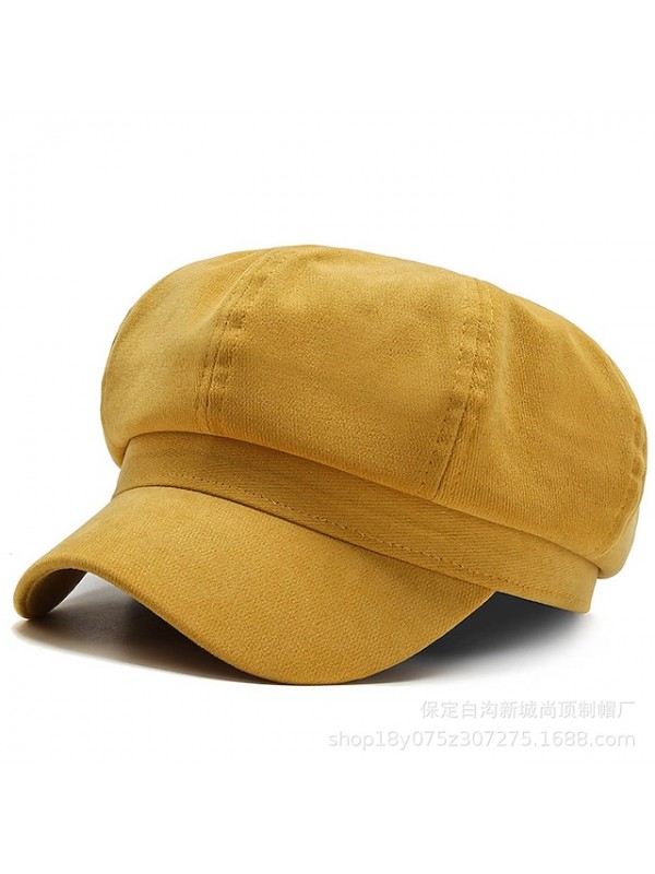 Newsboy Hat Cap Visor Berets Hiking Hat for Women Men Beanies Hat Solid Color Windproof Lightweight Casual #8822986