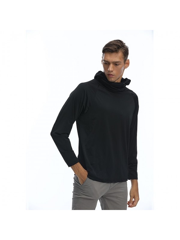 Men's Fishing Shirt Outdoor Breathable Sweat wicking Spring Summer Pullover Cotton Long Sleeve Hunting Fishing Hiking Blue Black Grey #8994330