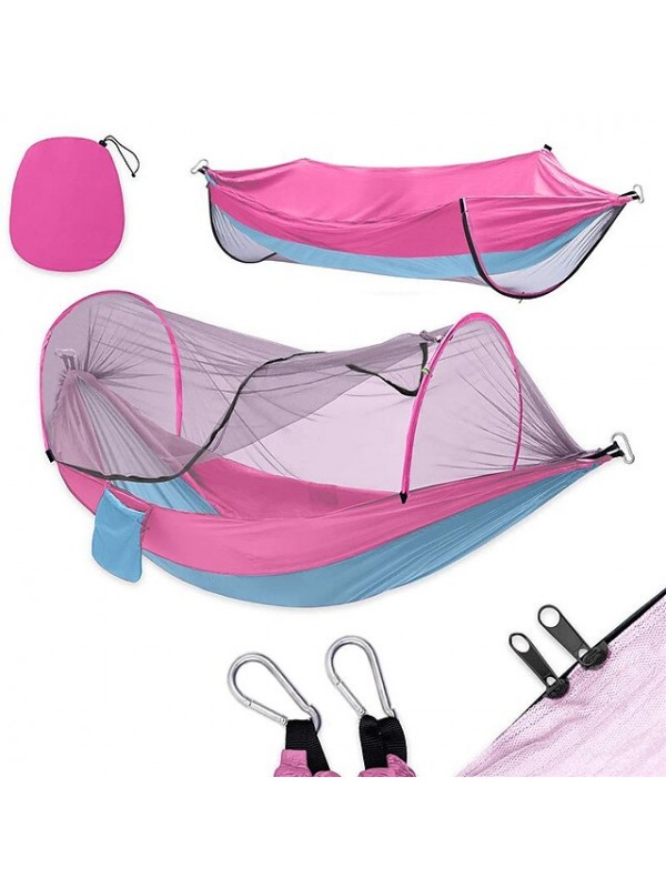 Camping Hammock with Pop Up Mosquito Net Pop Up Design Portable Anti-Mosquito Ultra Light (UL) Breathable for Fishing Climbing Beach Camping / Hiking / Caving #9005064