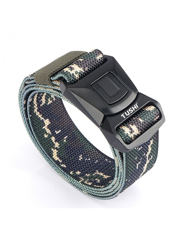 Men's Military Tactical Belt Breathable Wearable Quick Release for Solid Colored Camo Nylon Fall Spring Summer #8527494