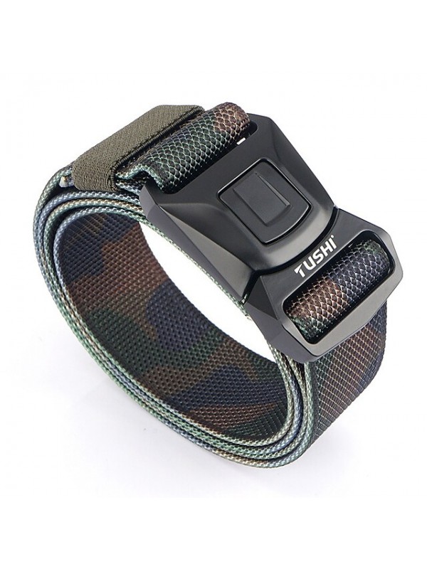 Men's Military Tactical Belt Breathable Wearable Quick Release for Solid Colored Camo Nylon Fall Spring Summer #8527494