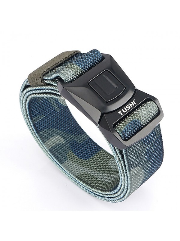 Men's Military Tactical Belt Breathable Wearable Quick Release for Solid Colored Camo Nylon Fall Spring Summer #8527494