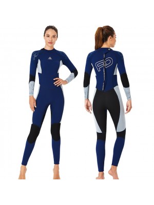 Dive&Sail Women's Full Wetsuit 3mm SCR Neoprene Diving Suit Quick Dry Stretchy Long Sleeve Back Zip - Swimming Diving Surfing Scuba Patchwork Autumn / Fall Spring Summer #8401833