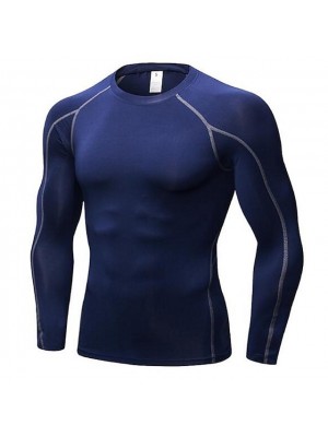 YUERLIAN Men's Long Sleeve Compression Shirt Tee Tshirt Sweatshirt Base Layer Top Athletic Elastane Quick Dry Breathability Lightweight Fitness Gym Workout Exercise Sportswear Burgundy Dark Navy #6560989