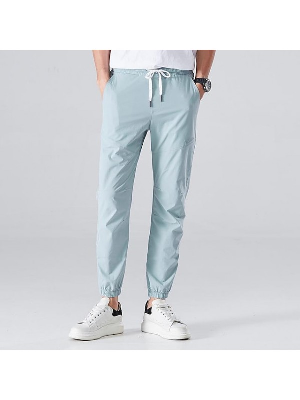 Men's Hiking Pants Trousers Summer Outdoor Breathable Quick Dry Sweat wicking Scratch Resistant Pants / Trousers Bottoms Black (with feet) grey (wide foot) Bali Blue (Band Feet) Ivory (with feet #9034986