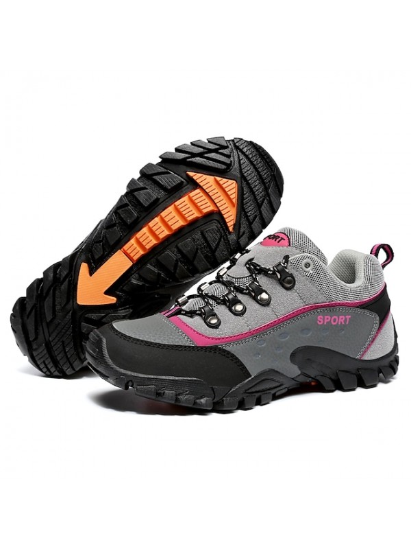 Women's Hiking Shoes Sneakers Wearable Breathable Comfortable Hiking Outdoor Exercise Running Artificial Leather Spring, Fall, Winter, Summer Pink Sky Blue / Round Toe #8563241