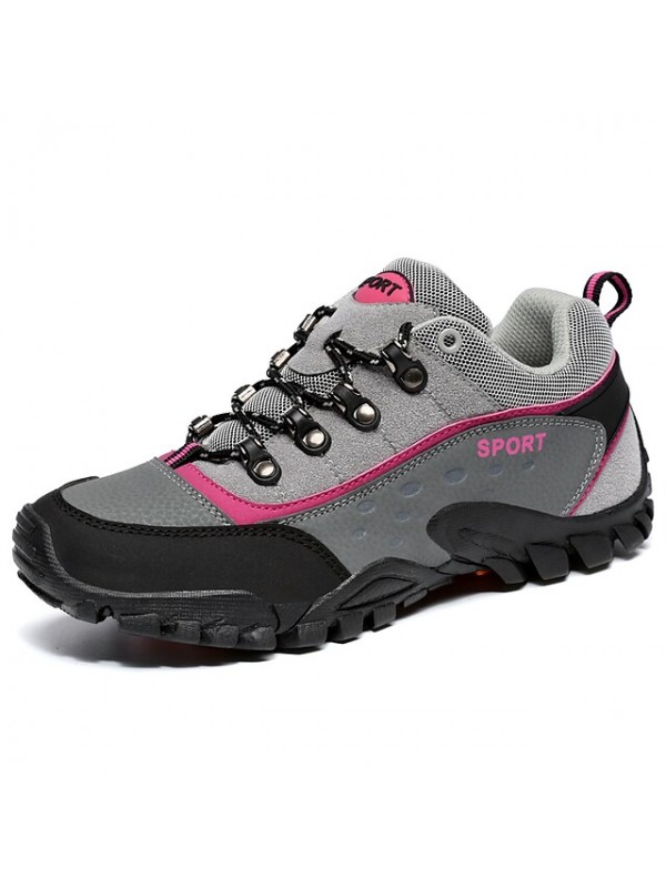 Women's Hiking Shoes Sneakers Wearable Breathable Comfortable Hiking Outdoor Exercise Running Artificial Leather Spring, Fall, Winter, Summer Pink Sky Blue / Round Toe #8563241