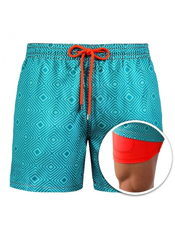 Men's Swim Shorts Swim Trunks Board Shorts Bottoms Breathable Quick Dry Drawstring - Swimming Surfing Beach Water Sports Floral / Botanical Summer #9023209