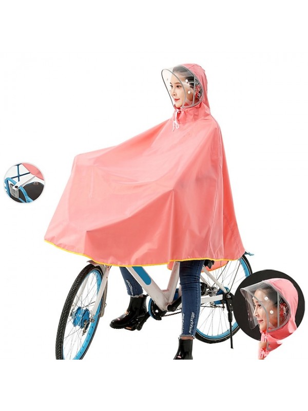 Bicycle Raincoat Female Driving Raincoat Riding Thickening Rainstorm Single Student Battery Car Poncho #9023614