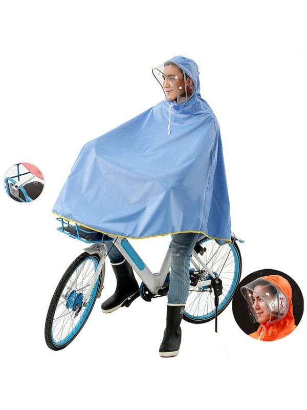 Bicycle Raincoat Female Driving Raincoat Riding Thickening Rainstorm Single Student Battery Car Poncho #9023614