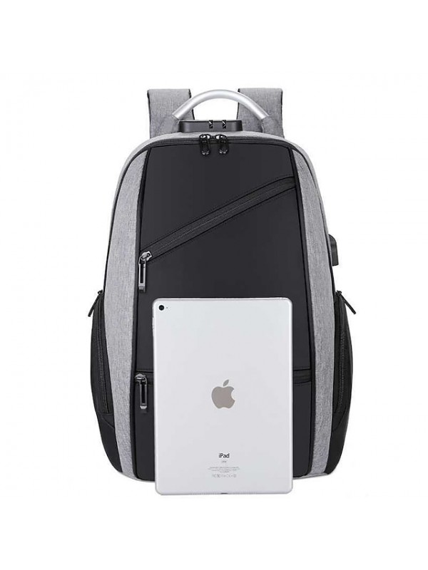 Backpack Anti-theft Password Lock USB Charging Shoulder Bag Unisex Leisure Travel Computer Bag #8964144