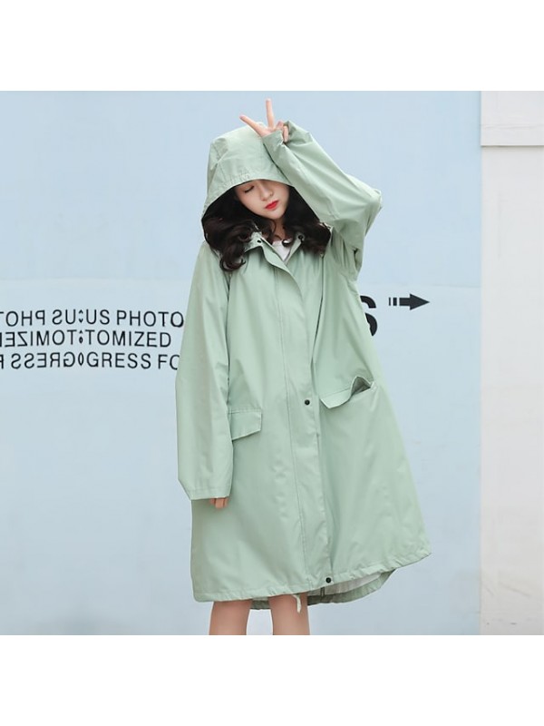 Rainproof Adult Raincoat Women's Jacket Fashion Hiking Full Body Long Windbreaker Poncho Men #9022825