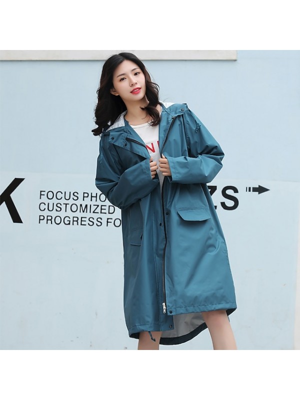 Rainproof Adult Raincoat Women's Jacket Fashion Hiking Full Body Long Windbreaker Poncho Men #9022825