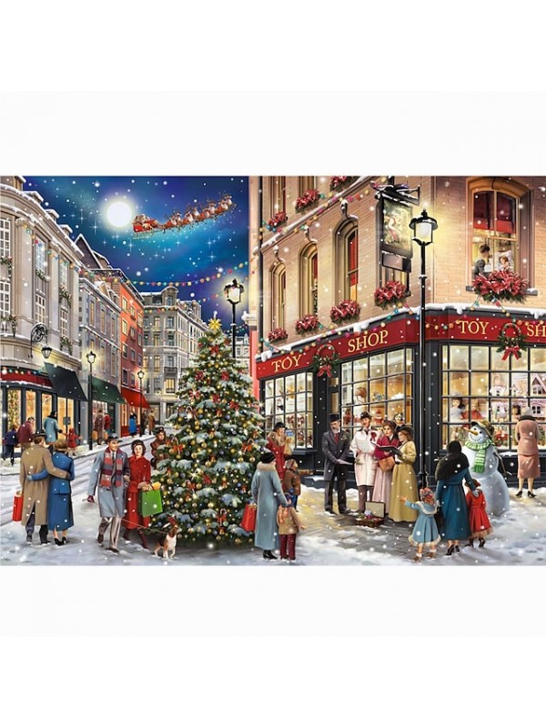 1000 pcs Santa Suits Jigsaw Puzzle Gift Stress and Anxiety Relief Adorable Parent-Child Interaction Cardboard Paper Christmas Santa Claus Christmas TreeAdults' Toy Gift #8882426