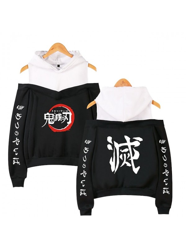 Inspired by Demon Slayer: Kimetsu no Yaiba Kamado Nezuko Kamado Tanjirou Anime Cartoon Polyster Print Harajuku Graphic Kawaii Hoodie For Men's / Women's #8771987