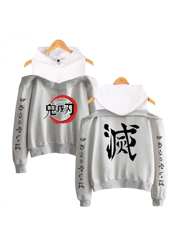 Inspired by Demon Slayer: Kimetsu no Yaiba Kamado Nezuko Kamado Tanjirou Anime Cartoon Polyster Print Harajuku Graphic Kawaii Hoodie For Men's / Women's #8771987