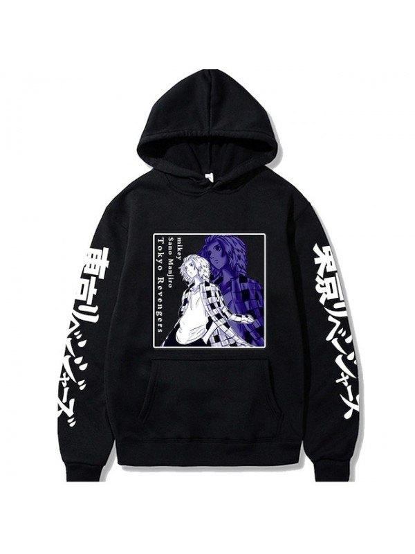 Inspired by Tokyo Revengers Sano Manjiro Anime Cartoon Polyster Print Harajuku Graphic Kawaii Hoodie For Men's / Women's / Manga / Chic & Modern / Antique / Universal #8789915