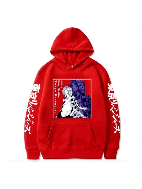 Inspired by Tokyo Revengers Sano Manjiro Anime Cartoon Polyster Print Harajuku Graphic Kawaii Hoodie For Men's / Women's / Manga / Chic & Modern / Antique / Universal #8789915