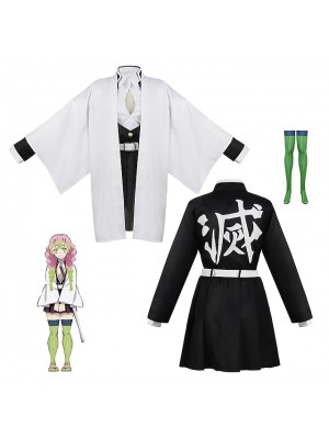 Demon Slayer Kimetsu no Yaiba Kanroji Mitsuri Cosplay Deluxe Suits with Belt Socks Japanese Anime Cosplay Costumes Suits Outfits for Adult Women Halloween Party Carnival #8801633