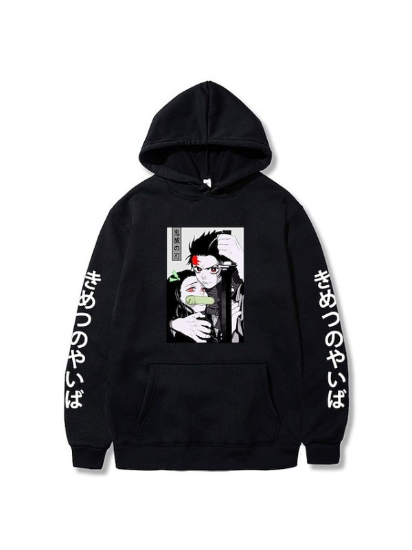 Inspired by Demon Slayer: Kimetsu no Yaiba Cosplay Kamado Nezuko Kamado Tanjiro Anime Cartoon Polyster Print Harajuku Graphic Kawaii Hoodie For Men's / Women's #8772120